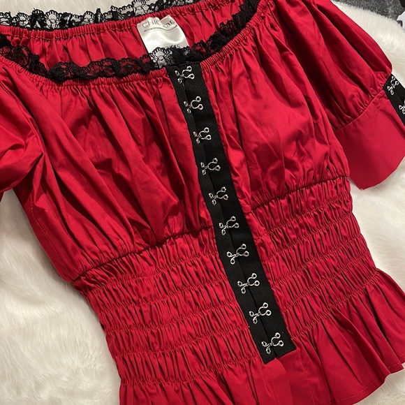 Chic Star Hook and Eye Babydoll Top, size Small - Picture 5 of 8